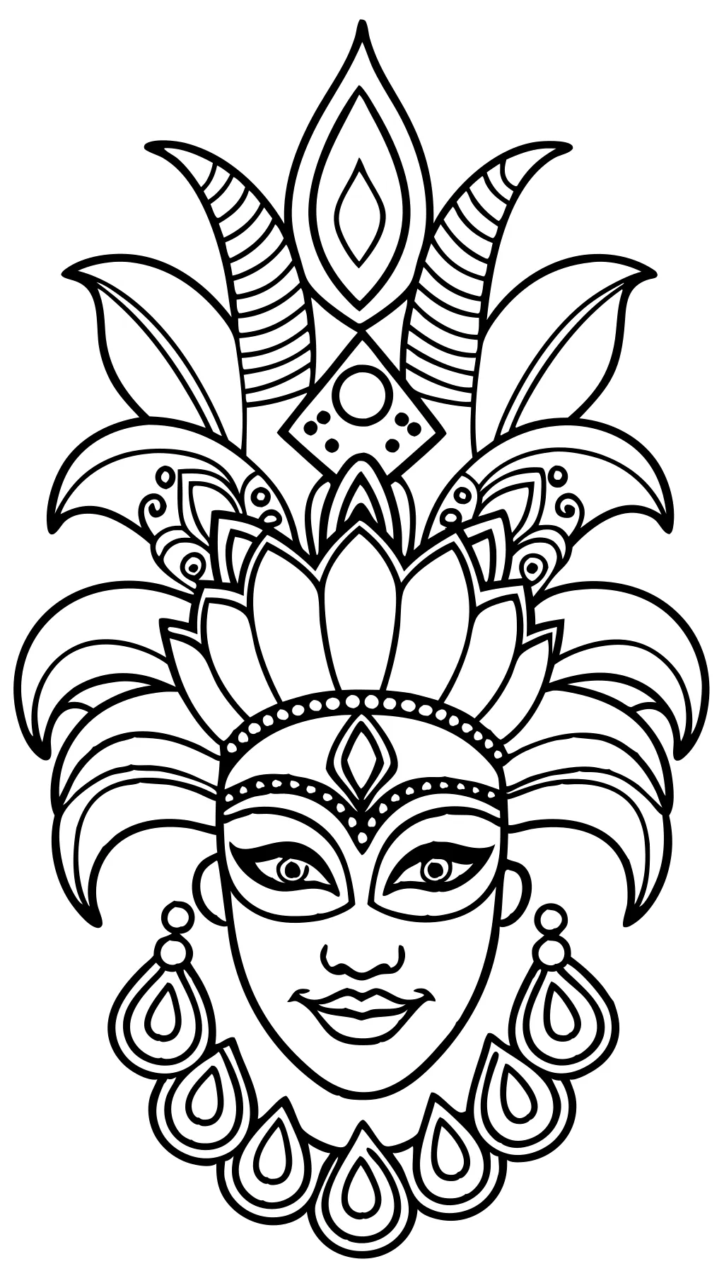 coloring pages of mardi gras